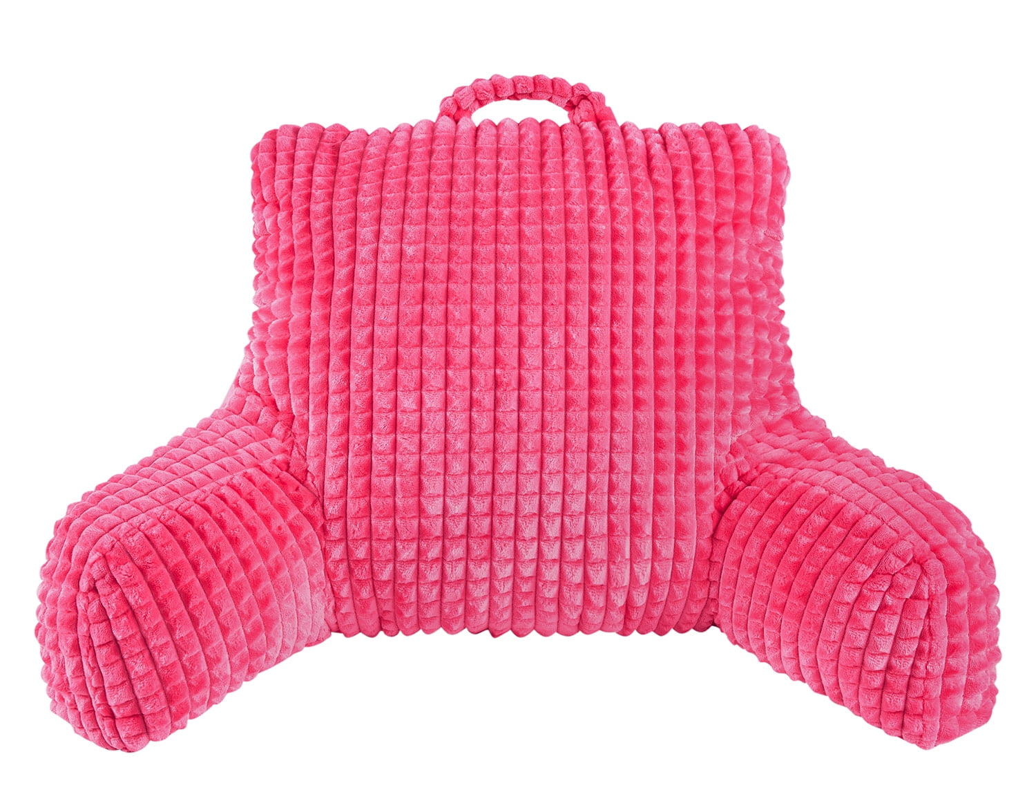Allison Reading Back Support Bedrest Pillow, Pink, 18x16x10 Inches