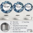 thumbnail image 4 of Designart "Teal Grey Leafs Harmony Subdued Hues" Floral Round Mirror Wall Decor Traditional - Large Teal Round Office Mirror - Round Mirror - 23" x 23", 4 of 6
