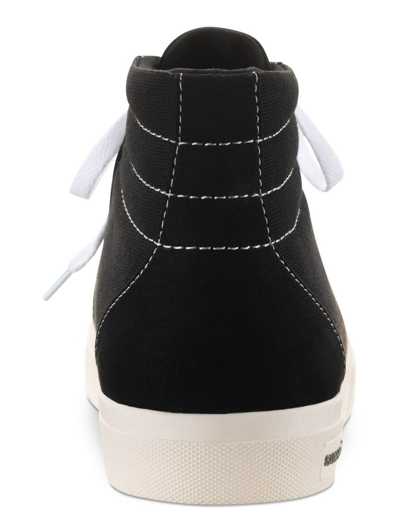 SUN STONE Mens Black Cushioned Jett Round Toe Platform Lace 