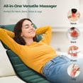 thumbnail image 5 of Full Body Massage Mat with Heat, 10 Vibration Motors & 2 Heating Pads, Massage Pad for Neck, Back, Waist & Legs, 5 of 9