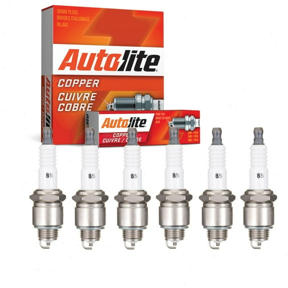 6 pc Autolite 85 Copper Core Spark Plugs for 0 250 202 045 10 3036 3332 43S A32 Ignition Wire Secondary