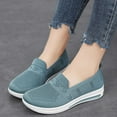 thumbnail image 2 of Deago Women's Slip on Loafer Shoes Breathable Mesh Casual Flat Shoes Low-Top Round Toe Knit Walking Sneakers, 2 of 9