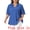 Royal Blue, variant on Women's Plus Ruffled Trim V Neck Puff Sleeve Top 4X Black