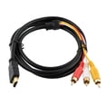thumbnail image 2 of Adaptador de Cable de audio y video Baoblaze macho a 3 AV para TV HDTV negro, 2 of 8