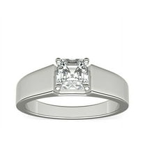 2.00 Carat Asscher Cut Moissanite Wonderful Wedding Ring for Women in Solid 14K White Gold Size 7 by Diamond-Capitals