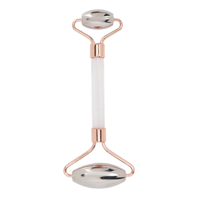 Rodillo facial de acero inoxidable, masajeador facial ergonómico portátil para brazos, piernas, espalda y hombros