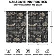 thumbnail image 2 of Kitchen Food Colorful Cooking Chef Curtains-blackout Curtains Bedroom Decor Living Room Darkening Grommet Window Drapes 2 Panels Set 41"x63", 2 of 2