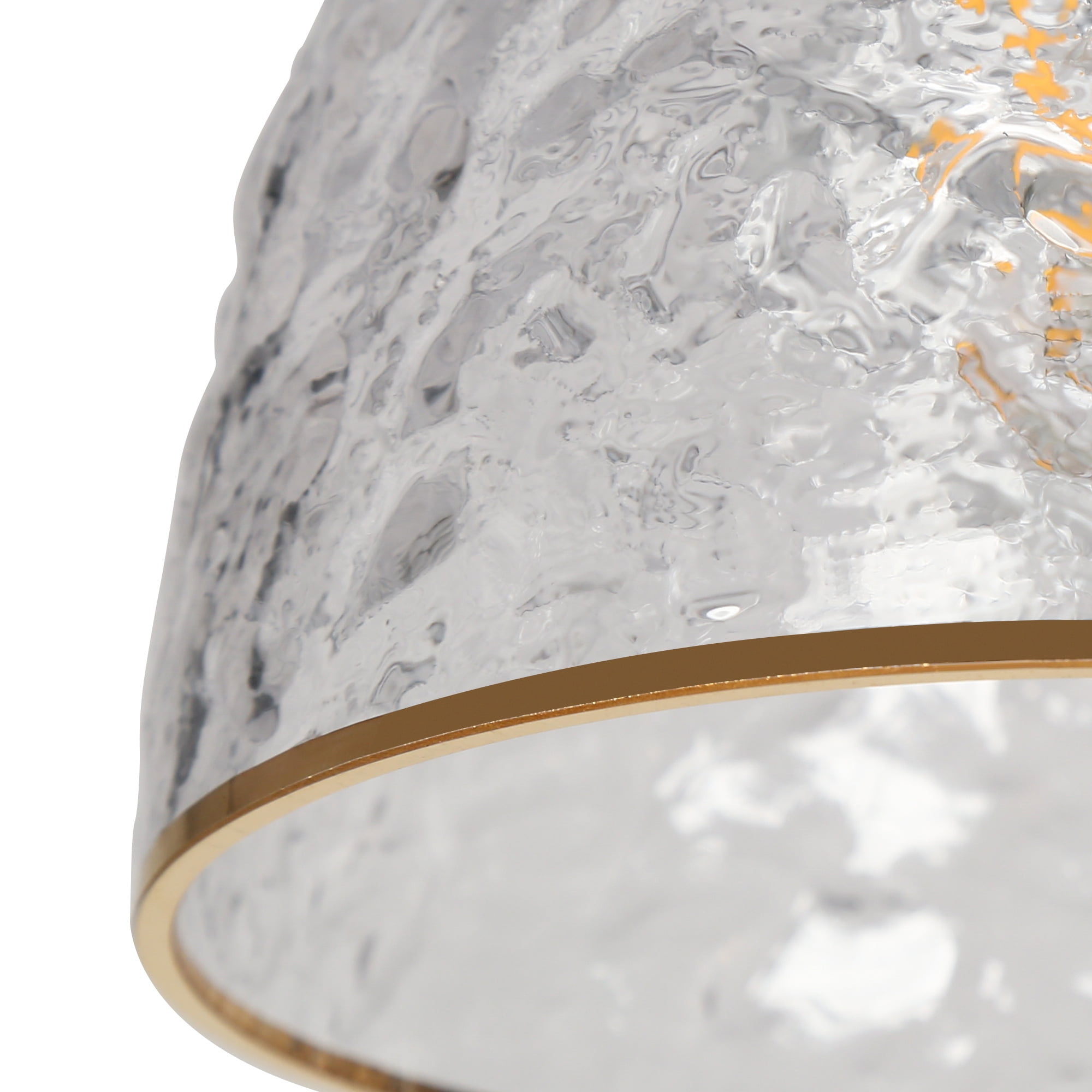 LNC 3-Light Gold Modern/Contemporary Art Glass Bell LED Pendant Light, For Kitchen Island