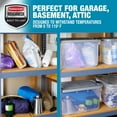 thumbnail image 5 of Rubbermaid Roughneck Clear 66 Qt. Plastic Storage Tote w/ Gray Lid, 4 Pack, 5 of 7