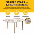 thumbnail image 4 of Happy Easter Table Cloths for 3 Foot Rectangle Tables, Spring Colorful Eggs Butterfly Grey Plaid Patio Waterproof Elastic Fitted Tablecloths, Washable Rectangular Table Cover for Camping, 4 of 8