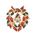 thumbnail image 1 of Wweixi Broche de Noël Verte avec Strass, Broche Rétro, Broche Cristal AL056-A, 1 of 6
