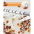 thumbnail image 4 of Maple Leaf Shower Curtain Set ，Waterproof Fabric Shower Curtains Fall Autumn Leaves Shower Curtains for Bathroom,Bathroom Decor 36"x72", 4 of 7
