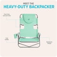 thumbnail image 4 of Open Box Ostrich On-Your-Back Outdoor Reclining Beach Pool Camping Chair, Teal, 4 of 8