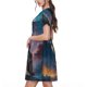 thumbnail image 2 of Disketp Night Sky Wolf para Vestido de Manga Corta para Mujeres, Vestidos de Verano para Mujeres, Casual y Holgado para la Playa, 2 of 6