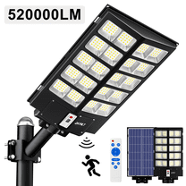 Bjsuc Solar Street Lights Outdoor, Solar Security Flood Lamps-12,500w with Motion Sensor and Remote
