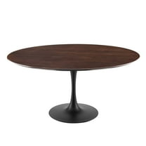 Dining Table, Round, Wood, Black Dark Brown, Modern Contemporary Urban Design, Kitchen Room Cafe Bistro Restaurant Hospitality