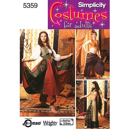 Simplicity Misses' Size 6-12 Belly Dancing Costumes Pattern, 1