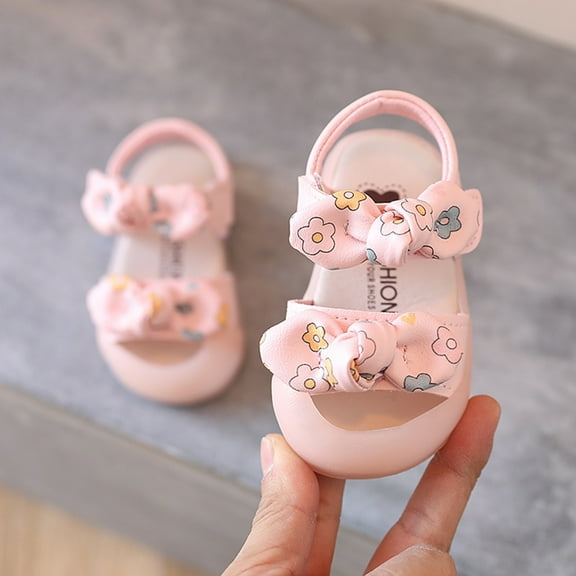 Happy Date Baby Girls Sandals Summer Shoes Outdoor First Walker Toddler Girls Shoes For Summer