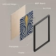 thumbnail image 4 of PixonSign Framed Wall Art Navy and Gold Leave Pattern Prints, Set of 4 Abstract Botanical Paintings, Nature Wilderness Wall Décor, Vintage Retro Adhesive Canvas Posters - 8"x10" Black, 4 of 5