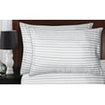 Mainstays Stripes Sheet Set, Gray, Queen, Microfiber