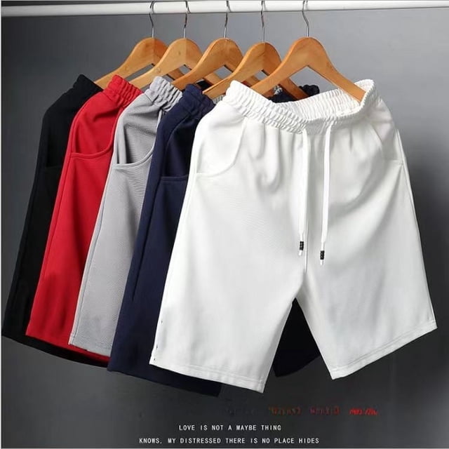 Pantalones cortos de verano para hombre, de malla de seda de hielo, de secado rápido, transpirables, sueltos, deportivos, informales, grandes