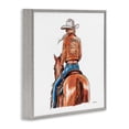 thumbnail image 3 of Stupell Industries Southwestern Glam Cowgirl Jockey Gray Framed Giclee Art, 12 x 12, by Amanda Greenwood, 3 of 8
