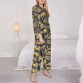 thumbnail image 3 of Goofa Excavator At Work Printed Women’s 2 Piece Pajama Set Super,Pajamas Women's Long Sleeve Sleepwear Soft Button Down Loungewear Pjs Lounge Set Nightwear-Small, 3 of 9