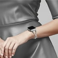 thumbnail image 6 of Compatible with Apple Watch Band 38mm 40mm 41mm iWatch Ultra SE Series 9/8/7/6/5/4/3/2/1, Bling Replacement Bracelet iWatch Band, Diamond Rhinestone Stainless Steel Metal Wristband Strap, Silver, 6 of 8