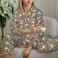 thumbnail image 4 of Wukai Raccoon Print Women's Pajama Set - Soft Long Sleeve Sleepwear for Comfort and Style-Medium, 4 of 9