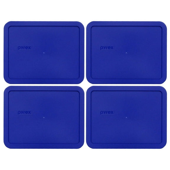 Pyrex Replacement Lid 7211-PC Cadet Blue Rectangle Cover (4-Pack) for Pyrex 7211 Dish (Sold Separately)