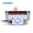 thumbnail image 1 of DOBE 2-in-1 Cooling Fan & Game Card Storage for Nintendo Switch OLED - Quiet High-Speed Cooler with Blue LED Light, 6-Slot Game Card Organizer, Anti-Overheating Design for Switch OLED Console, 1 of 7