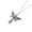 Blue, variant on Gothic Devil Wing Crosses Necklace Adjustable Chain Punk Fashion Neck Jewelry