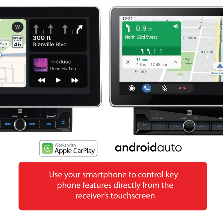 Dual Electronics XDCPA11BT 10.1 Double DIN Car Stereo, Apple CarPlay  Android Auto, New