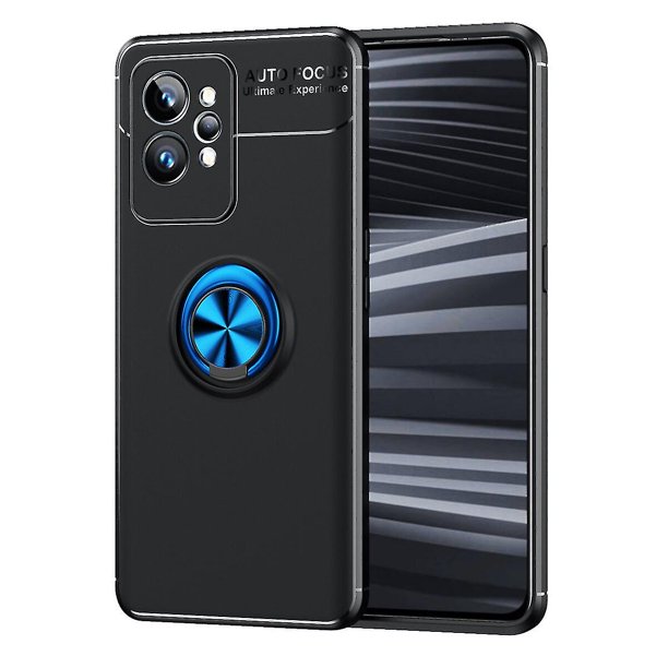Funda minimalista de gel suave con soporte de anillo metálico - Alta calidad, a prueba de golpes y antideslizante - Oppo Realme Gt2 Pro