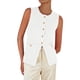 thumbnail image 1 of Chaleco tipo suéter PRETTYGARDEN para mujer, punto de verano 2025, blanco, S, 1 of 9