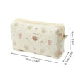 thumbnail image 2 of Unique Bargains 1 Pc Puppy Makeup Bag for Travel Beige Polyester, 2 of 6