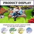 thumbnail image 3 of Outdoor Swing Cushions, Waterproof 2-3 Seater Bench Cushions for Outdoor Furnitur with Backrest, Thicken Washable Cushion for Swing Patio Porch Lawn Garden, Floral Pattern, 47x40x4 inch, 3 of 8