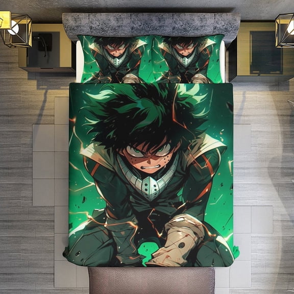 My Hero Academia 3-Piece Bedding Comforter Set Bed Cover Set Soft Warm Bedding for Bedroom, Home, Hotel 86"x70"