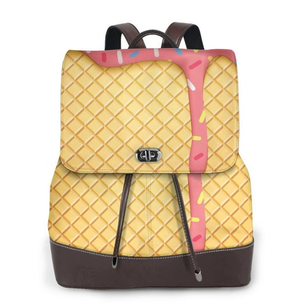 Easygdp Mochila de Cuero para Mujeres, Bolso de Hombro, Bolsos de Mano de Moda para Trabajo y Viajes