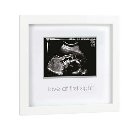 Pearhead Love at First Sight Sonogram Keepsake Frame, Baby Ultrasound, White