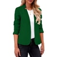 thumbnail image 4 of Edvintorg Womens Blazer Plus Size Long Sleeve Business Casual Open Front Suit Jacket Women Fashion M-4XL Green, 4 of 6
