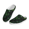 thumbnail image 2 of Fotbe Lush Foliage Green Plant Pattern Women's Fuzzy Curly Fur Memory Foam Loafer Slippers Indoor Outdoor Slippers Winter Home Shoes-39/40, 2 of 7