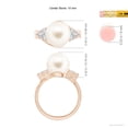 thumbnail image 5 of ANGARA Freshwater Cultured Pearl Bypass Ring with Diamond Trio in 14K Rose Gold for Women | June Birthstone, Birthday, Anniversary, Jewelry Gift for Women | Pearl Ring, 5 of 9
