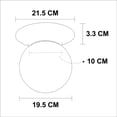 thumbnail image 5 of Lampara De Techo/muro, Base Integral Negro 1 Luz Globo de cristal., 5 of 5