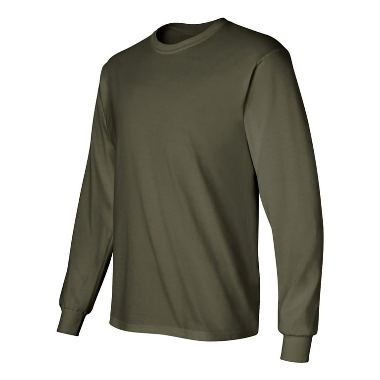 Gildan Mens Ultra Cotton Long Sleeve T-Shirt , 2XL, Irish Green 