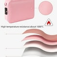 thumbnail image 4 of Flameproof Fireproof Keepsake Box, & Waterproof Document Storage Box for Documents, with Lock and Letters, Passports, Cards(Pink), 4 of 9