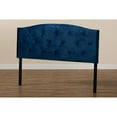 thumbnail image 5 of Baxton Studio Leone Modern and Contemporary Navy Blue Velvet Fabric Upholstered Queen Size Headboard,Wholesale Interiors, 5 of 7