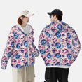 thumbnail image 2 of KLL blue record rock Skull Print Men's Women’s UPF 50+ Sun Protection Outdoor Hoodie Jacket Long Sleeve Fishing Hiking Performance Shirt-3X-Large, 2 of 5