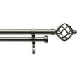 thumbnail image 2 of Exclusive Home Torch Double Curtain Rod and Finial Set, Gunmetal, 66"-120", 2 of 8