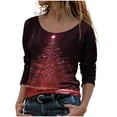 thumbnail image 2 of Qertyioot Chandail en Molleton de Noël pour Femmes, Manches Longues, Col Rond, Mode Décontractée, 2 of 5